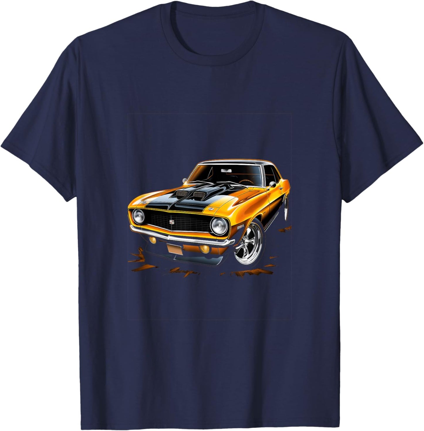 Muscle Car Classic Car Racing T-Shirt - T-Shirt | Navy
