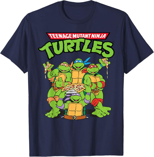Teenage Mutant Ninja Turtles Pizza Crew T-Shirt - T-Shirt | Navy