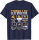 Things I Do In My Spare Time Eating Pizza Consume Pizza T-Shirt - T-Shirt | Navy