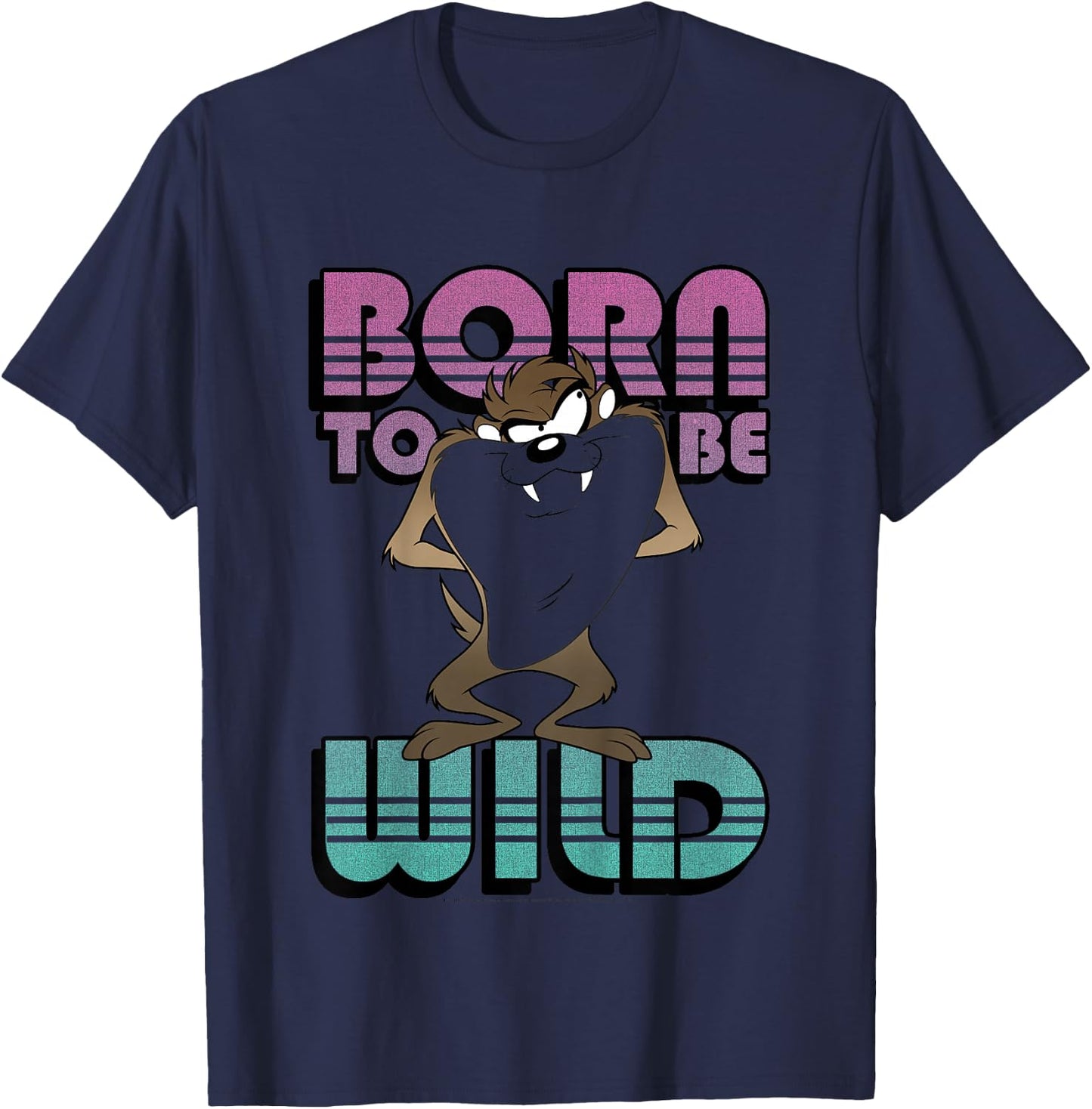 Kids Looney Tunes Taz Born To Be Wild T-Shirt - T-Shirt | Navy