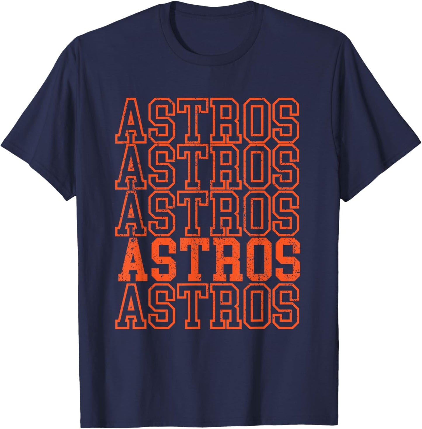 Vintage Astros Retro Style 70s-80s First Name T-Shirt - T-Shirt | Navy