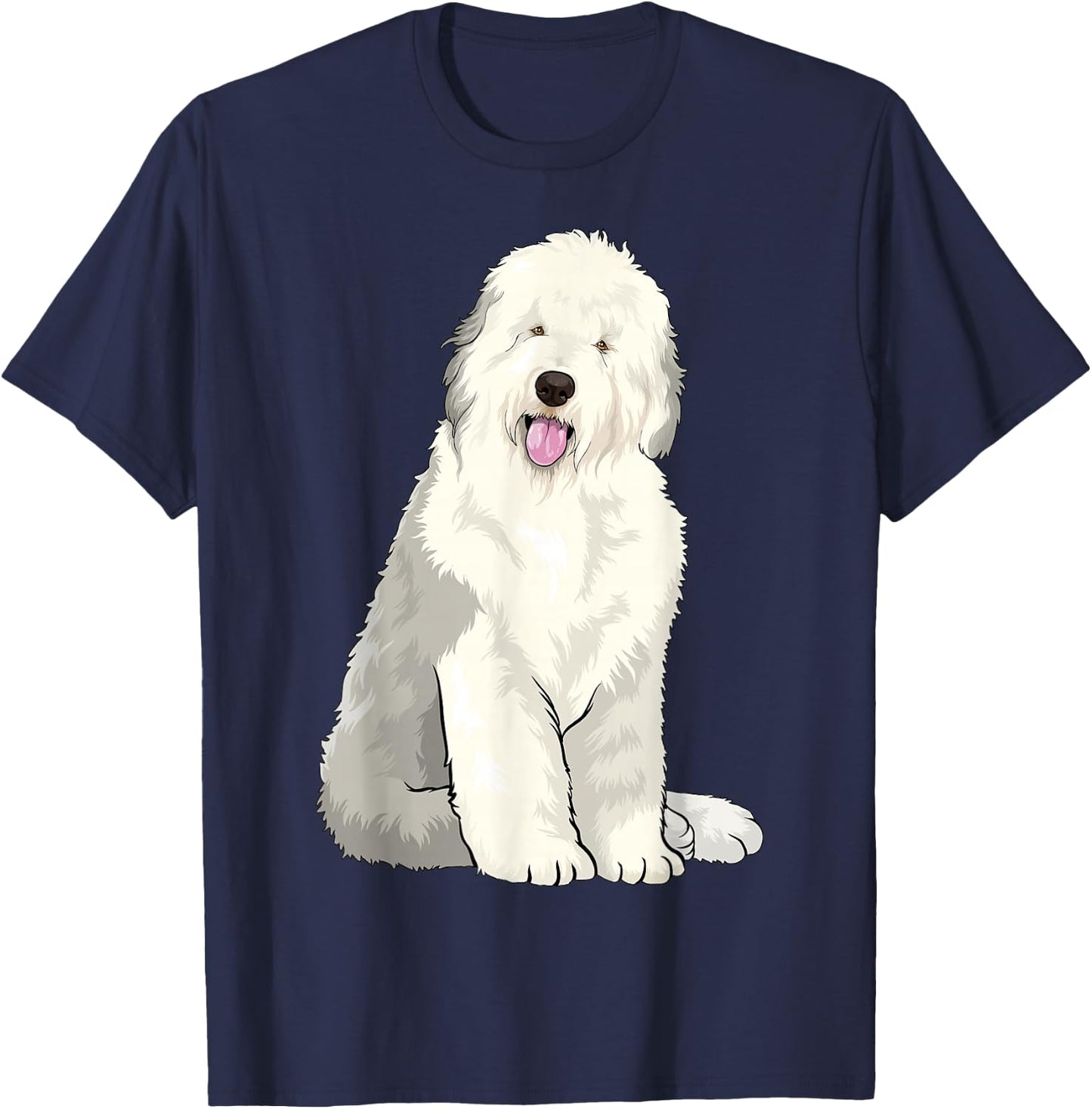 Old English Sheepdog Dog Lover Cute Puppy T-Shirt - T-Shirt | Navy