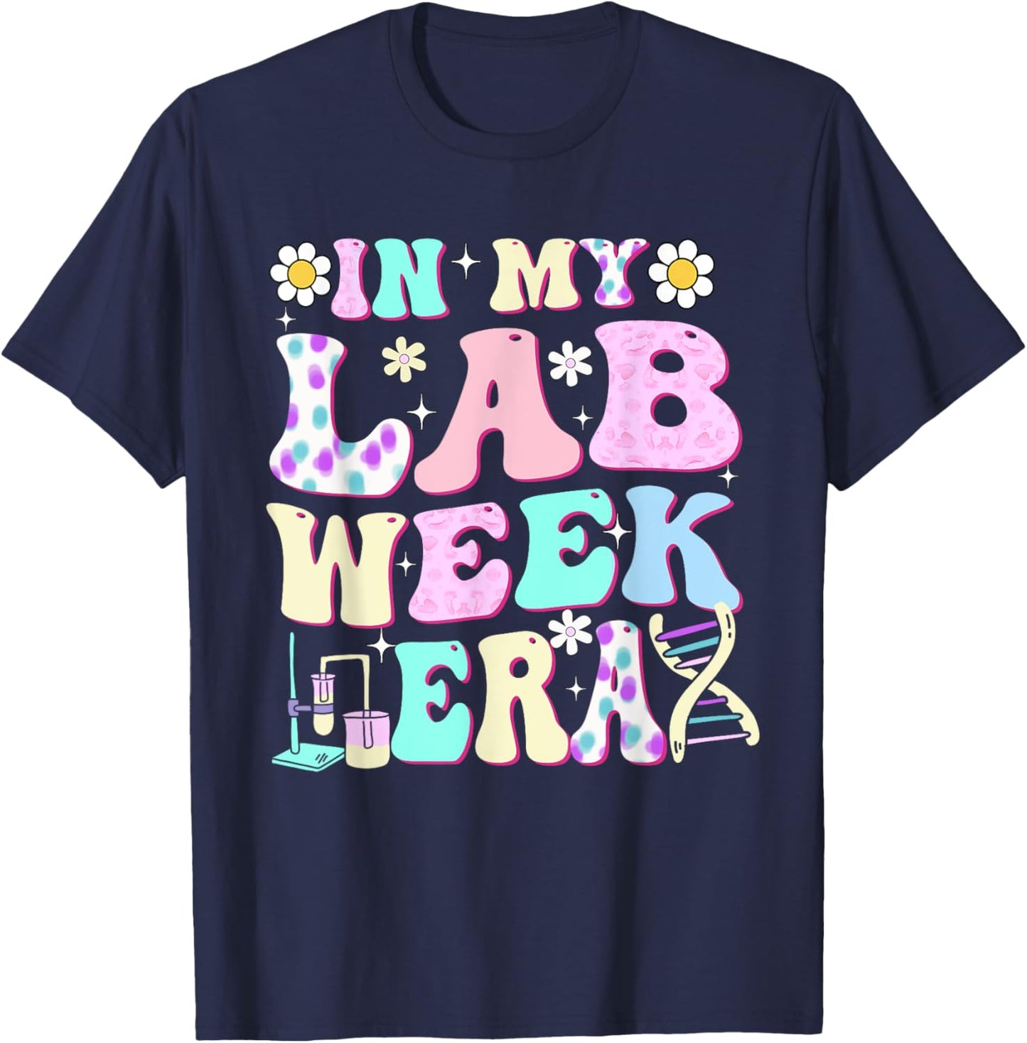 In My Lab Week Era Groovy Lab Week Party T-Shirt - T-Shirt | Navy