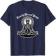 Death Metal Yoga Gothic Skeletal Pose Ironic Wellness T-Shirt - T-Shirt | Navy