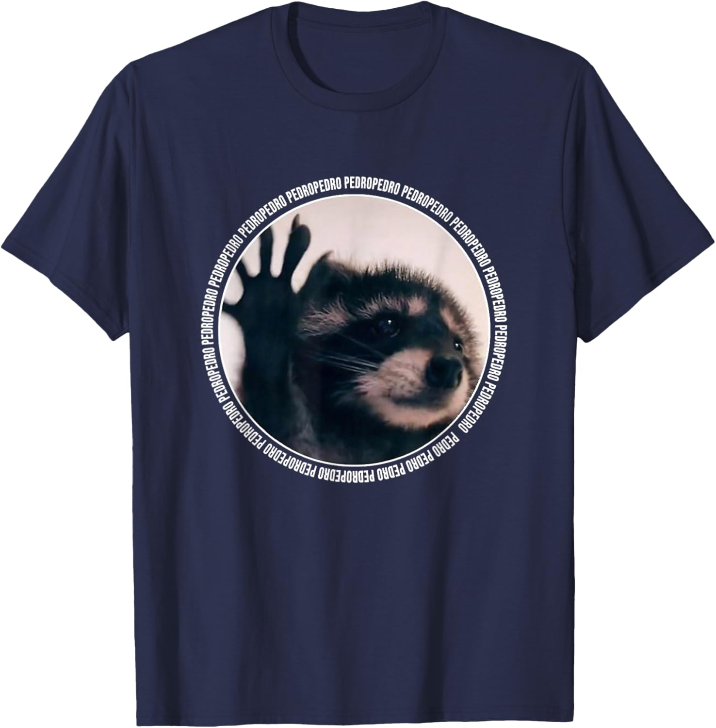 Pedro Funny Raccoon Dancing Meme T-Shirt - T-Shirt | Navy
