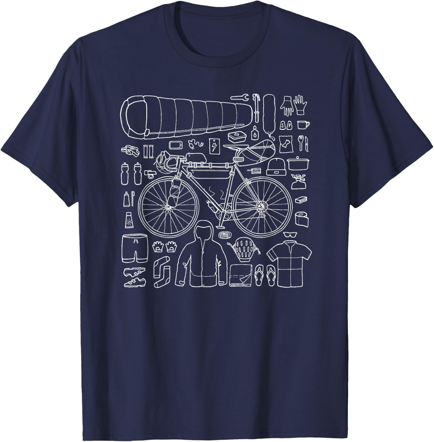 Pedal X Chain -Adults Cycling Adventure , Black, Small T-Shirt - T-Shirt | Navy