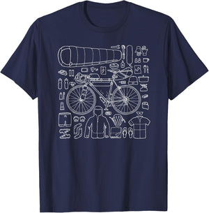 Pedal X Chain -Adults Cycling Adventure , Black, Small T-Shirt - T-Shirt | Navy