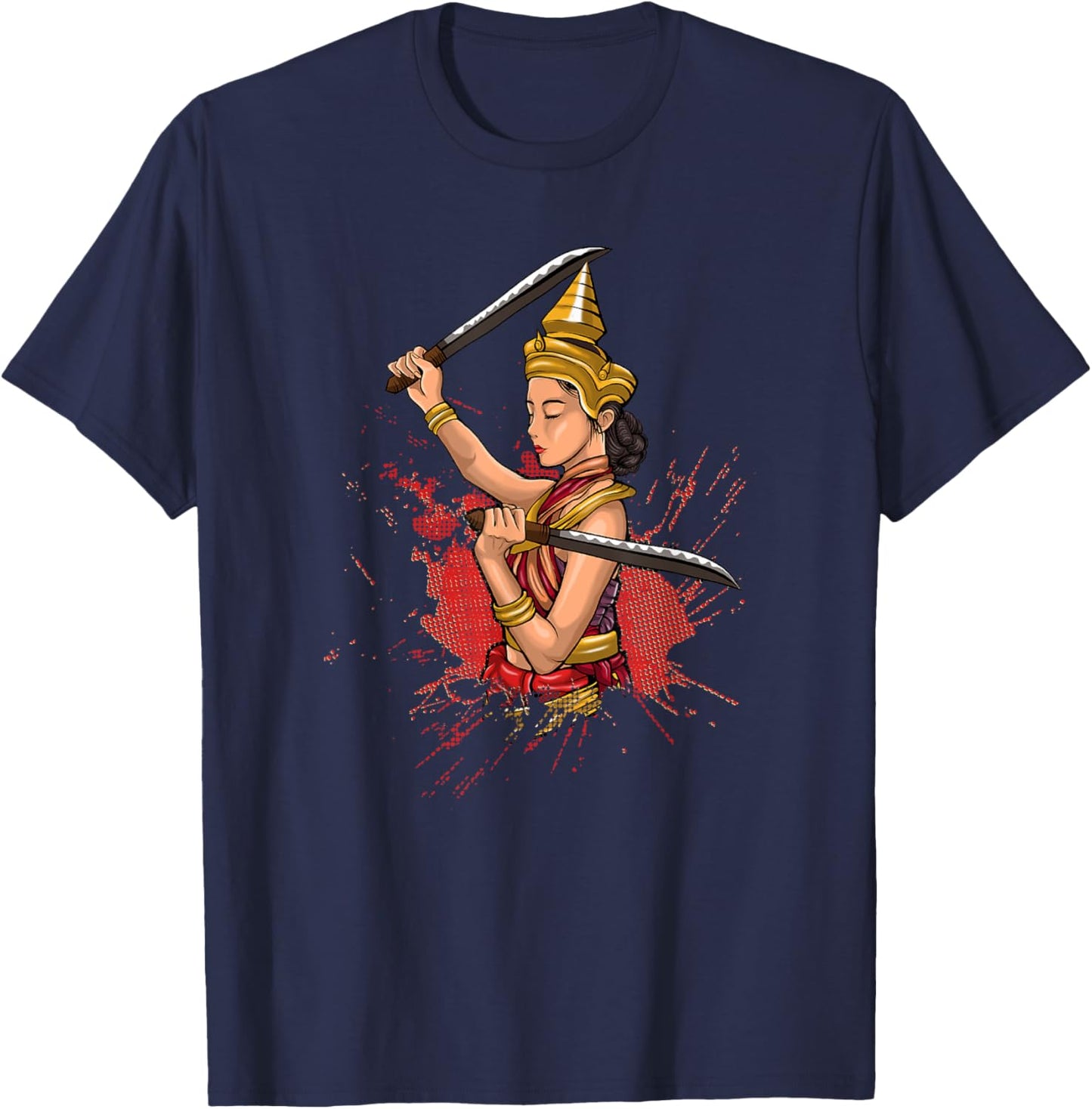 Cambodia Cambodian Proud Khmer Flag Bokator Material Arts T-Shirt - T-Shirt | Navy