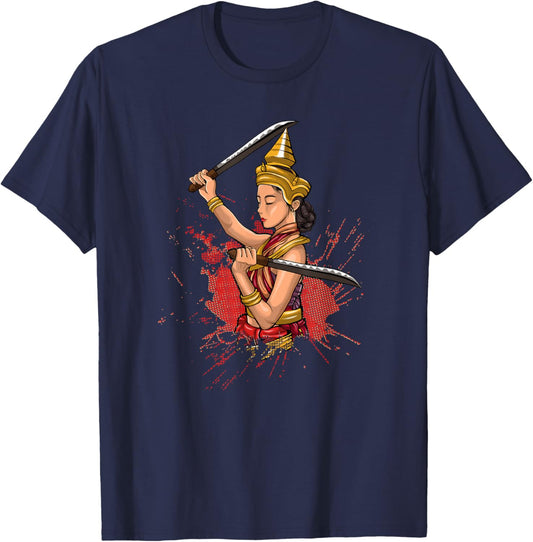 Cambodia Cambodian Proud Khmer Flag Bokator Material Arts T-Shirt - T-Shirt | Navy