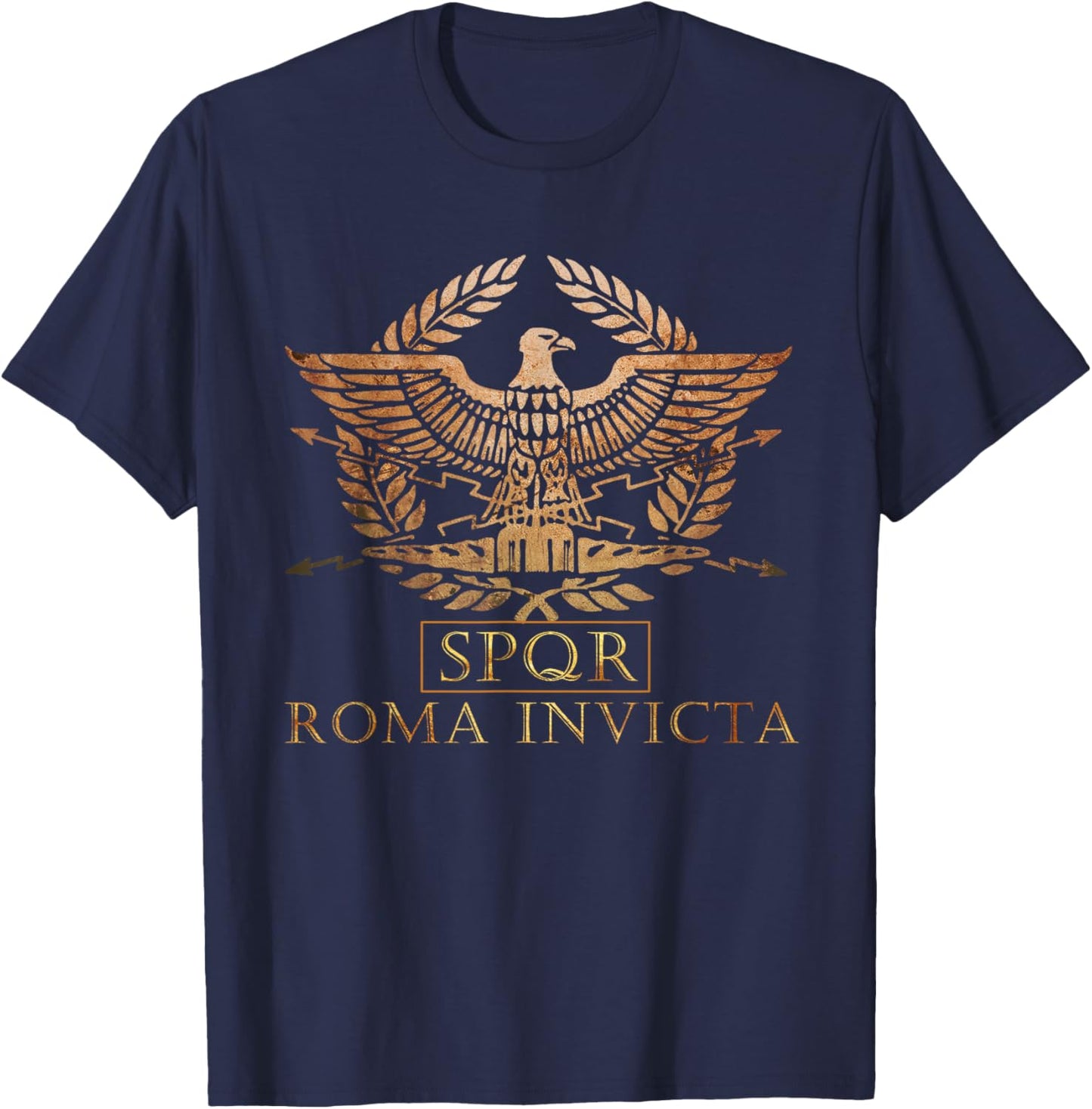 SPQR - Roma Invicta - Unconquered Rome T-Shirt - T-Shirt | Navy