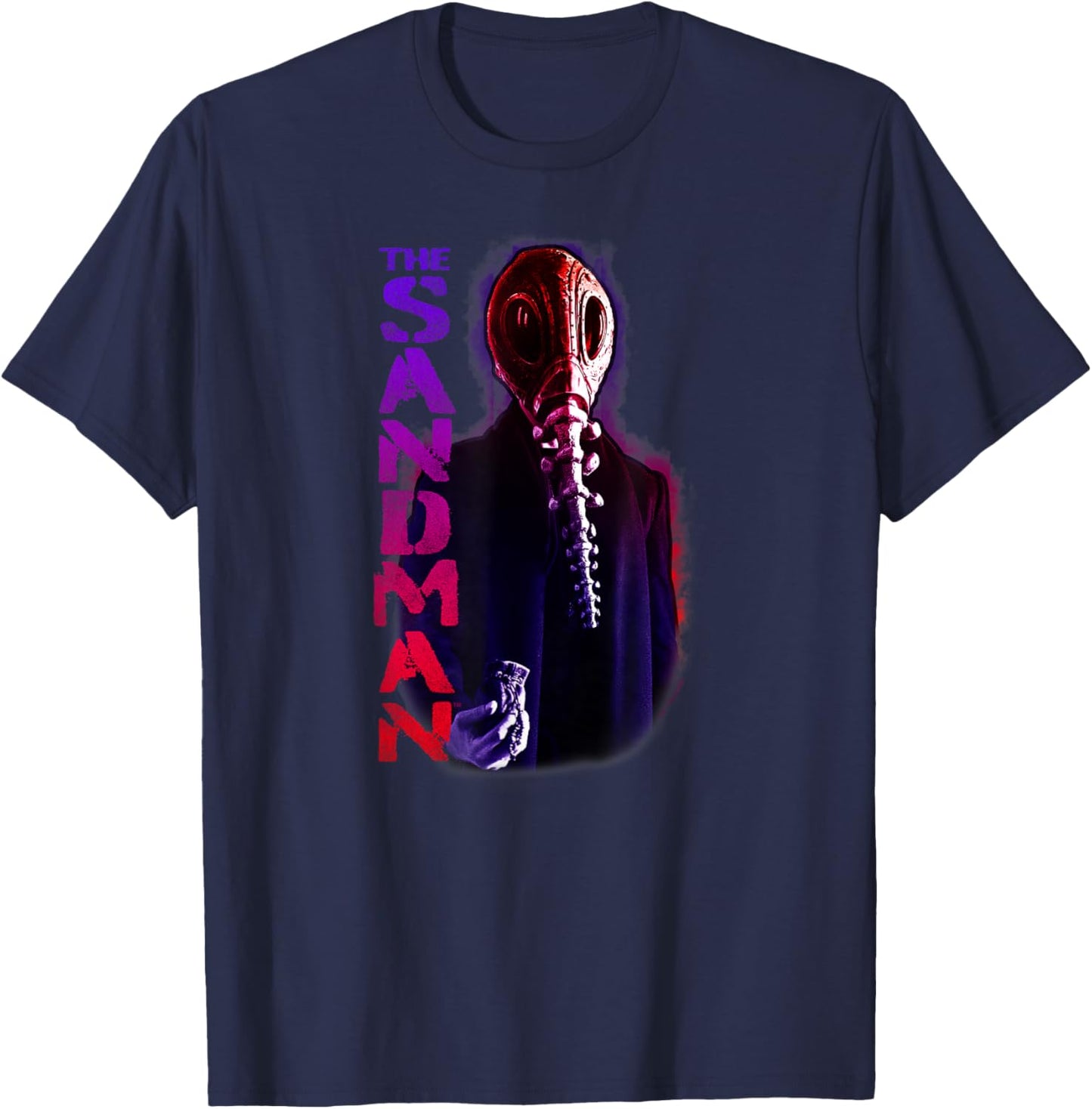 The Sandman Morpheus Helmet King Of Dreams Epic Portrait T-Shirt - T-Shirt | Navy
