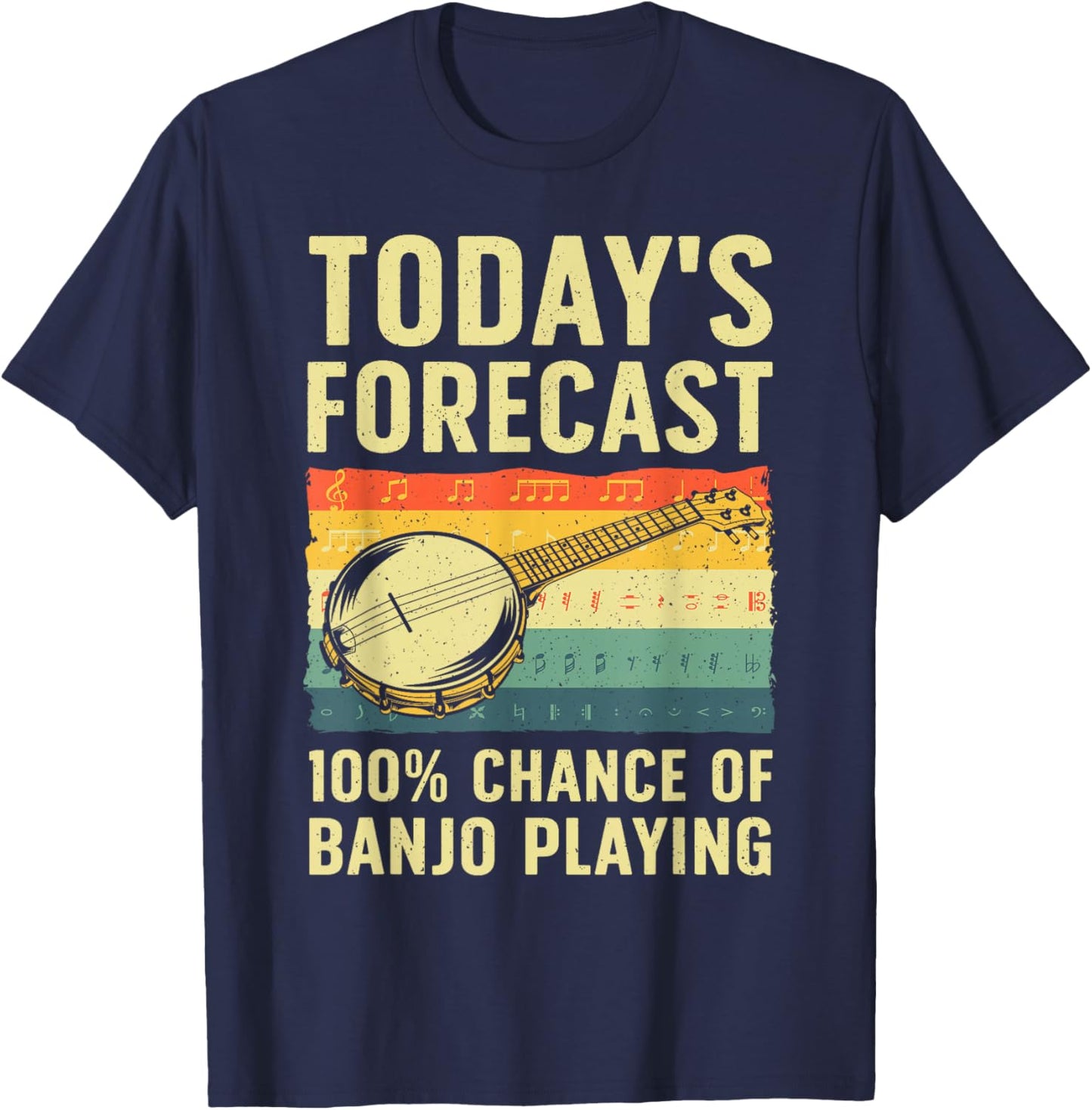 Funny Banjo Art Women Bluegrass Instrument Player T-Shirt - T-Shirt | Navy