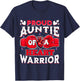 Proud Auntie Of A Heart Warrior CHD Awareness T-Shirt - T-Shirt | Navy