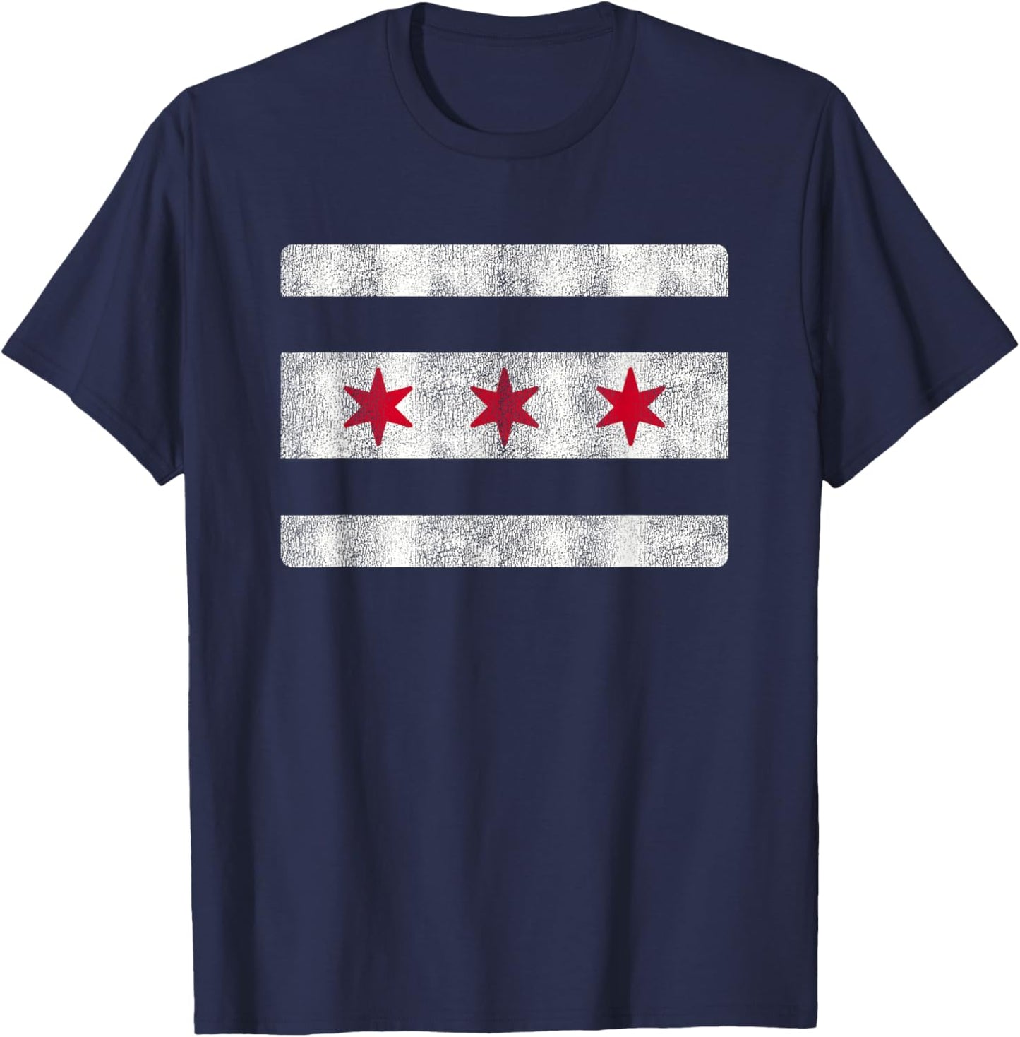 Vintage Chicago Flag Souvenir T-Shirt - T-Shirt | Navy