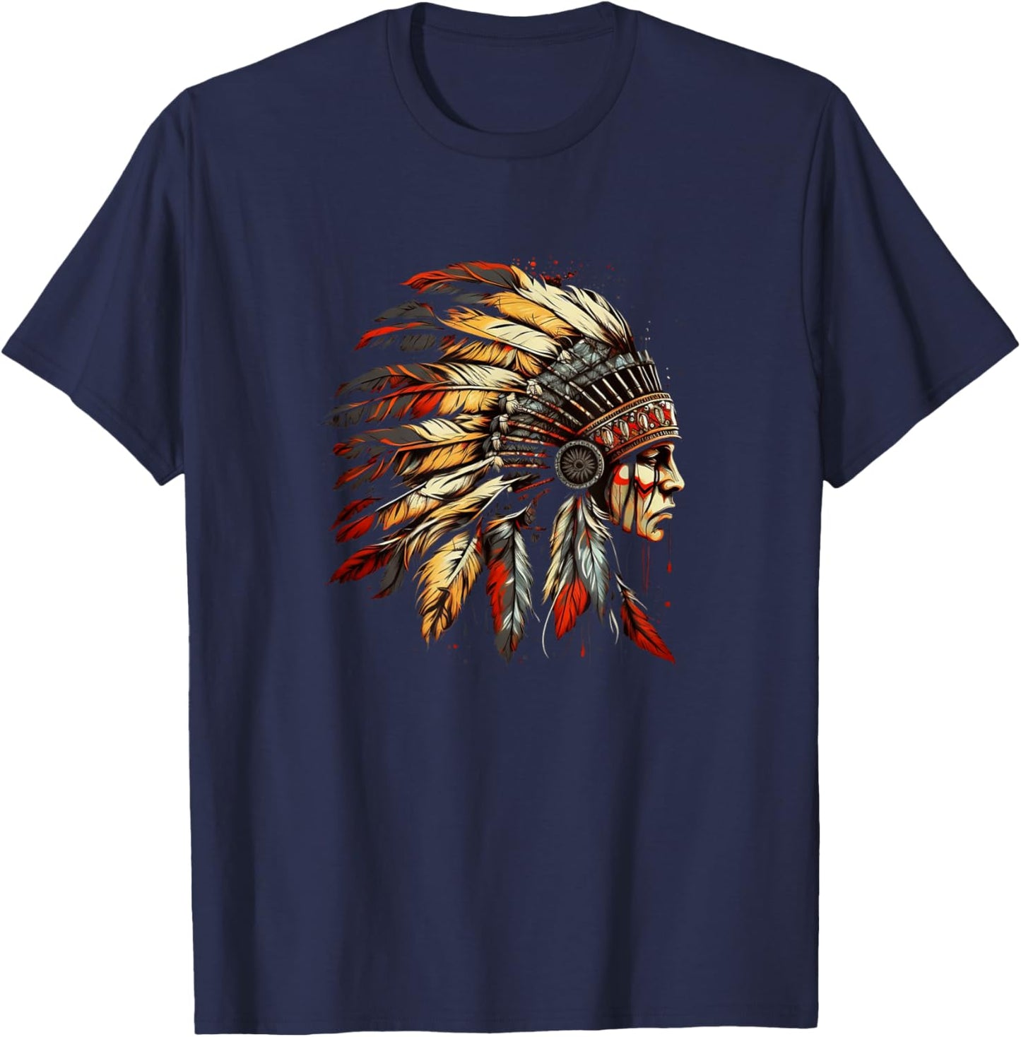 Native American Dreamcatcher Indian Design T-Shirt - T-Shirt | Navy