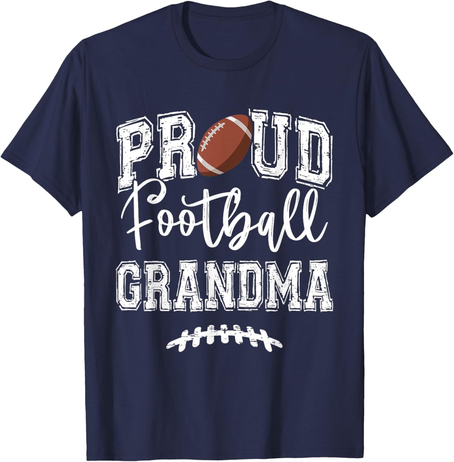 Proud Football Grandma Funny College That's My Nephew T-Shirt - T-Shirt | Navy