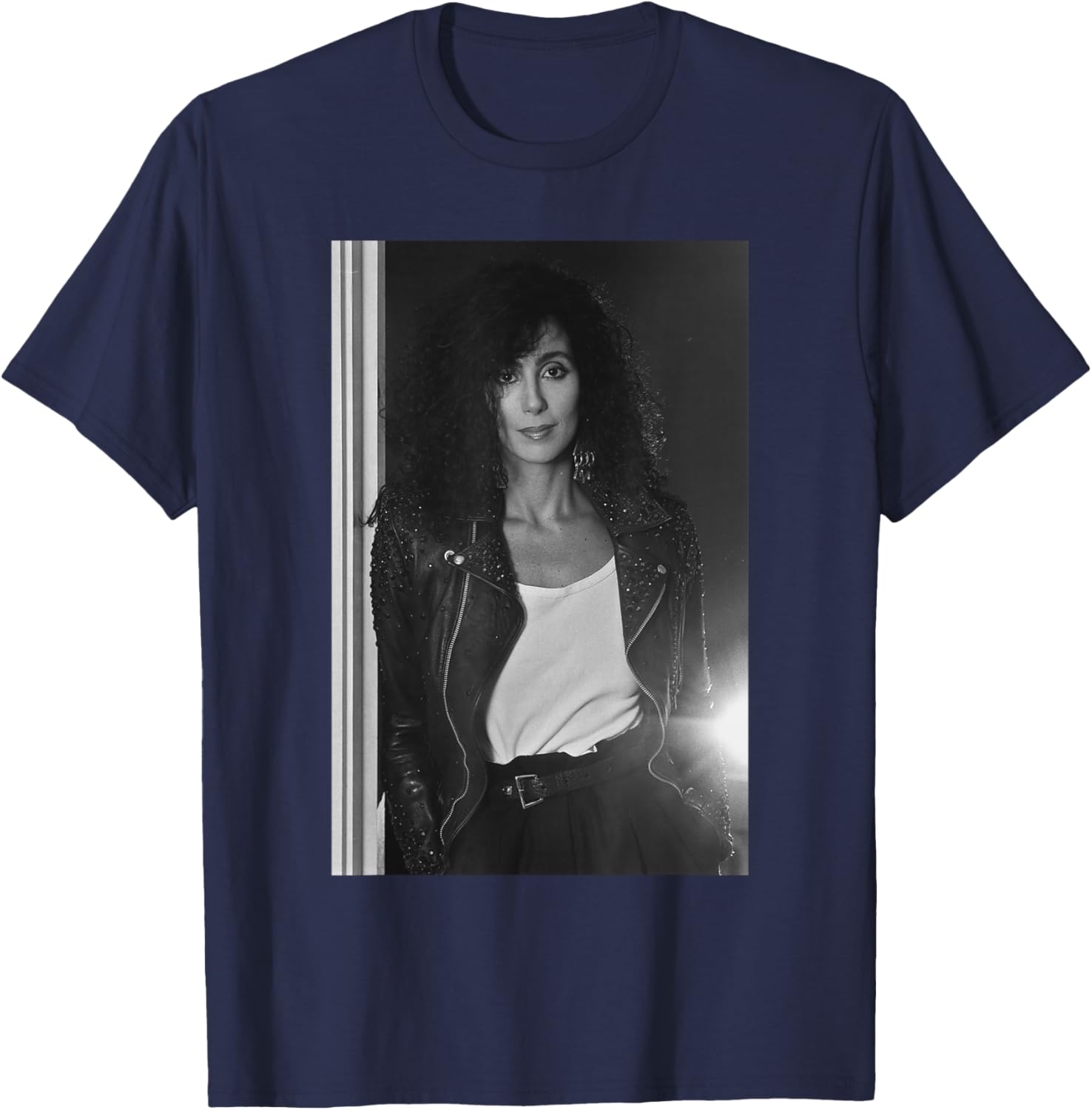 Cher Portrait 1987 I Found Someone Era Moonstruck T-Shirt - T-Shirt | Navy