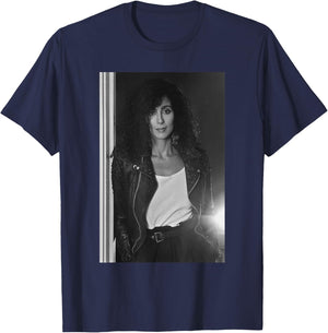 Cher Portrait 1987 I Found Someone Era Moonstruck T-Shirt - T-Shirt | Navy