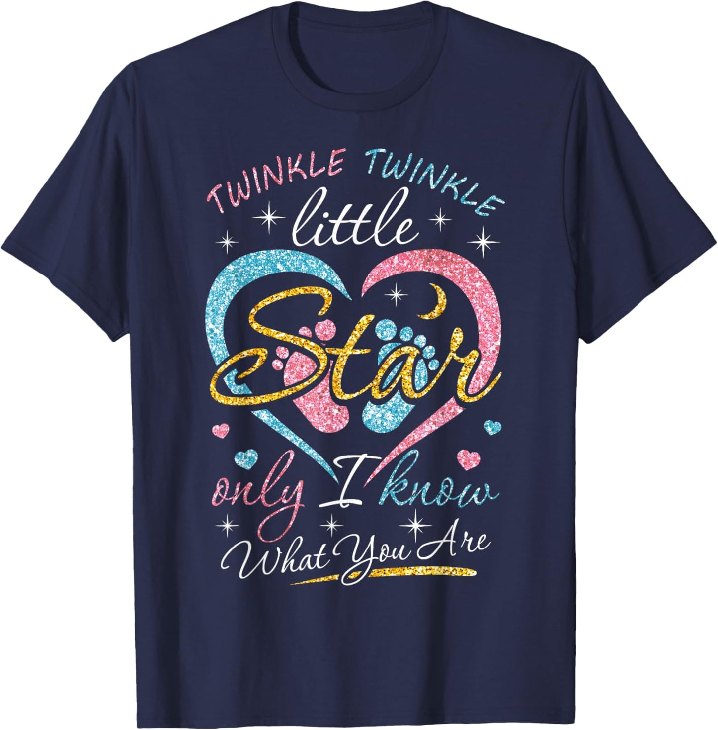 Twinkle Twinkle Little Star Only I Know Gender Keeper Reveal T-Shirt - T-Shirt | Navy
