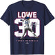 Number and Portrait Nathaniel Lowe Texas MLBPA T-Shirt - T-Shirt | Navy