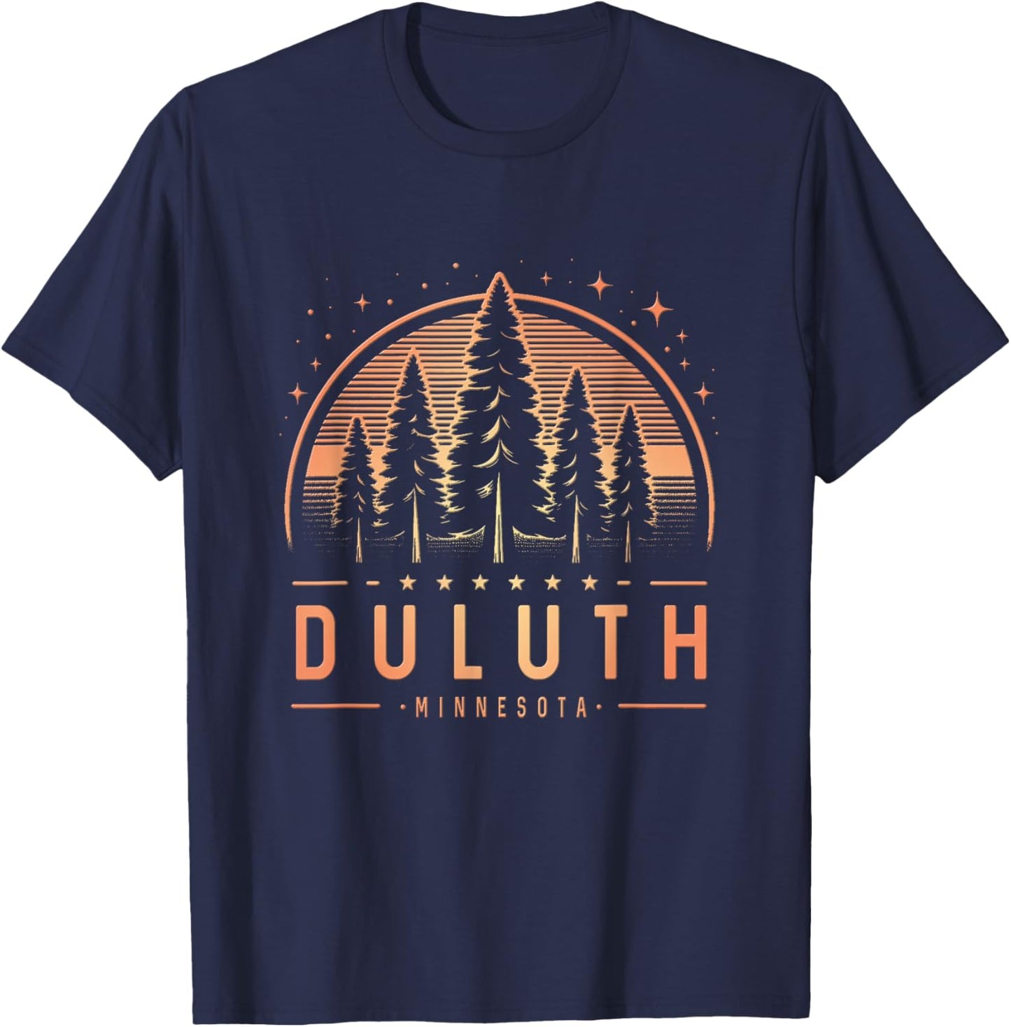 Duluth Minnesota - Duluth MN Trees T-Shirt - T-Shirt | Navy