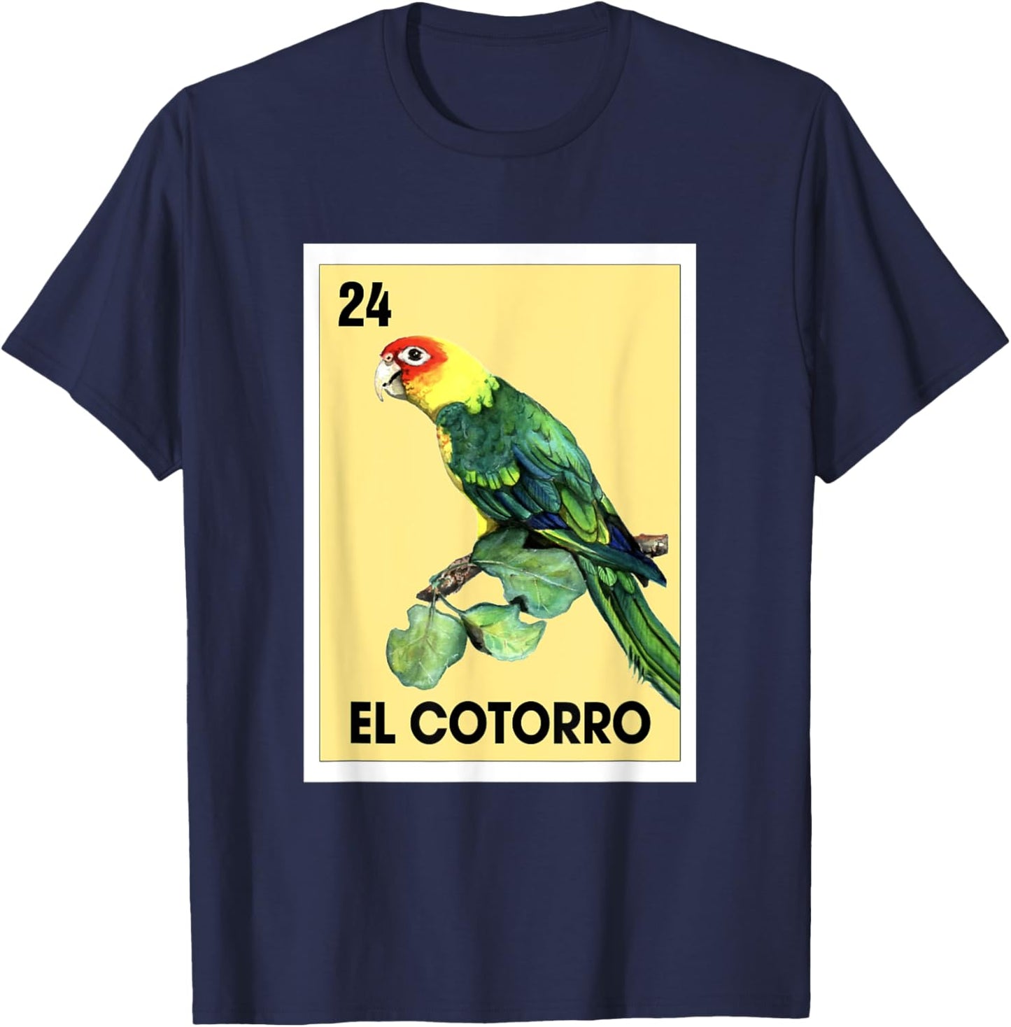 El Cotorro Mexican Bingo Card Game The Parrot Parakeet T-Shirt - T-Shirt | Navy