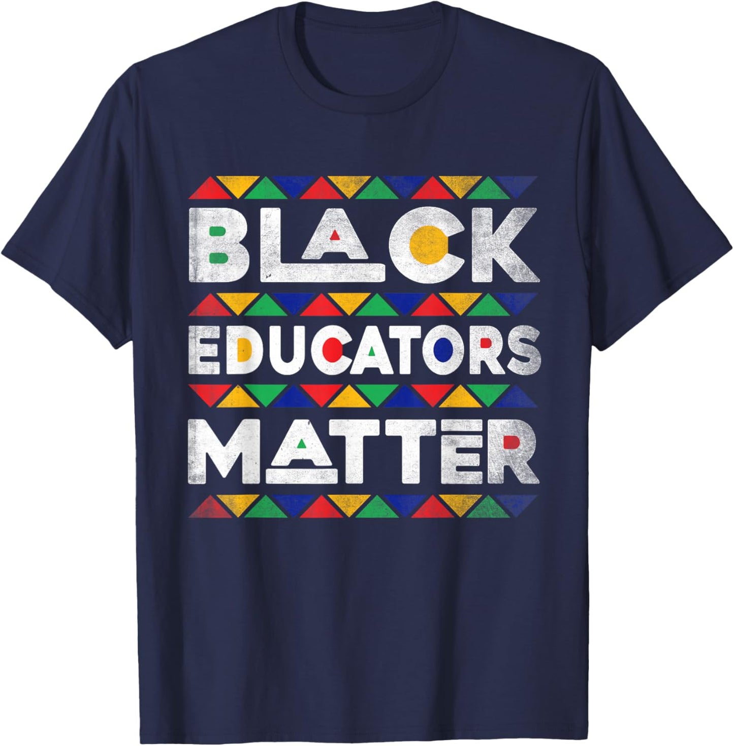 Black Educators Matter Melanin African Teacher Black History T-Shirt - T-Shirt | Navy