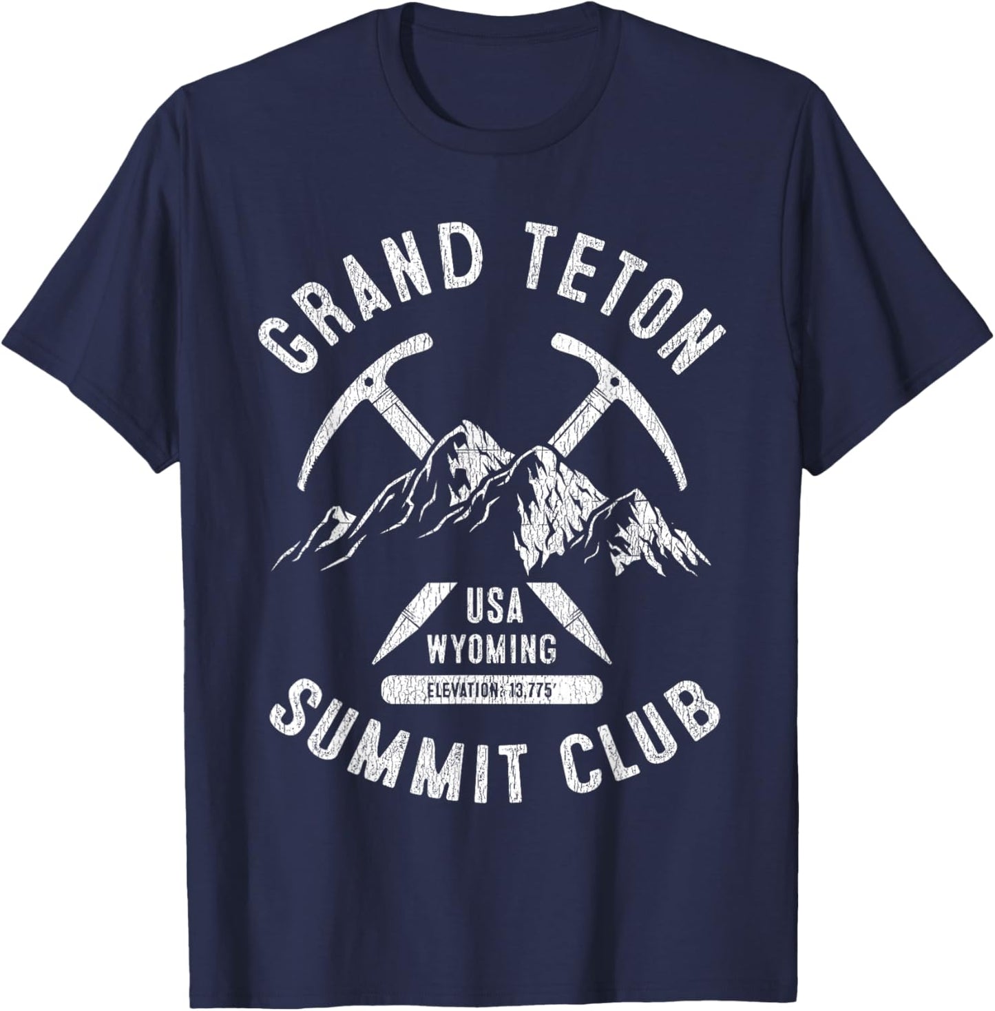 Grand Teton National Park Summit Club I Climbed Grand Teton T-Shirt - T-Shirt | Navy