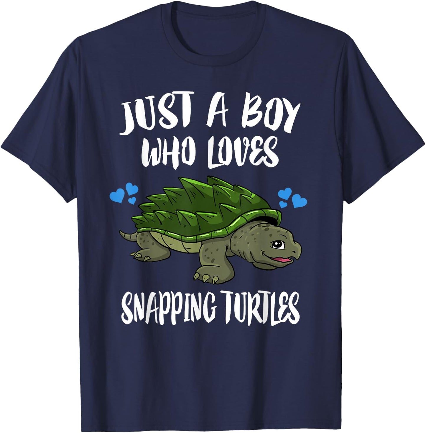 Just A Boy Who Loves Snapping Turtles T-Shirt - T-Shirt | Navy