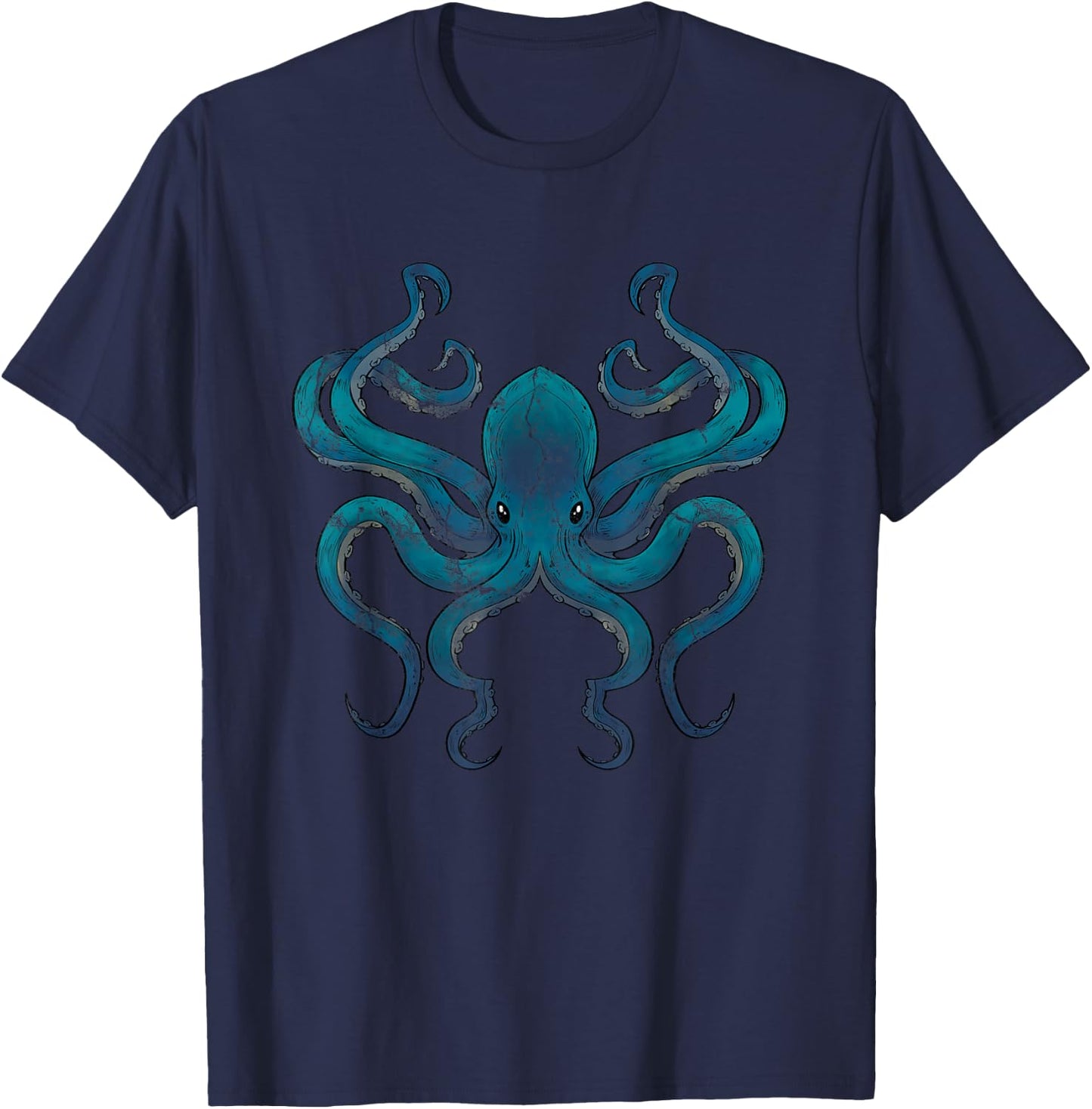 Underwater World Animal Gift Octopus T-Shirt - T-Shirt | Navy