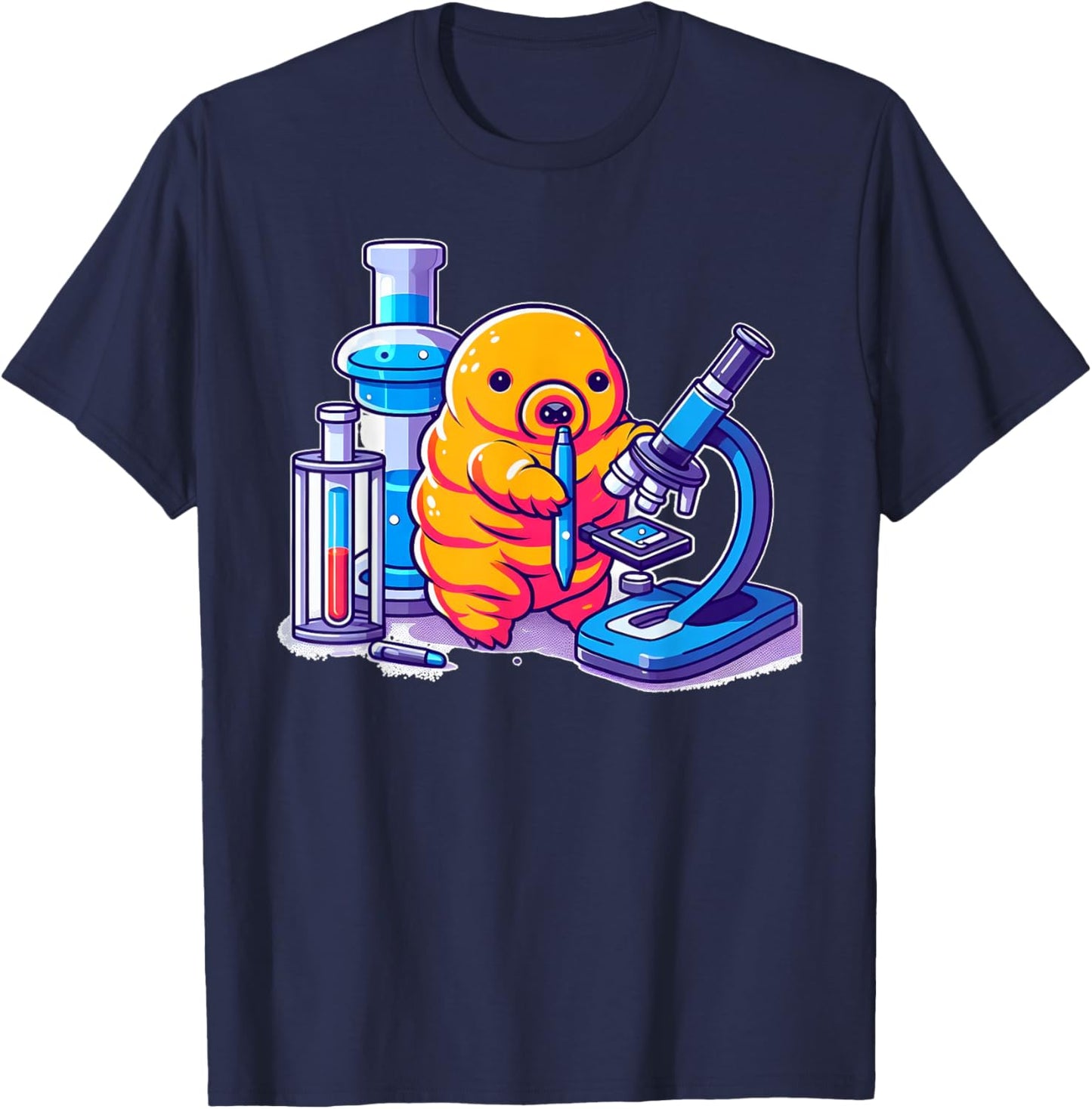 Microbiologist Tardigrade Water Bear In Microbiology Lab T-Shirt - T-Shirt | Navy