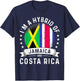 Jamaica Flag Costa Rica Grown Country Costa Rican Flag T-Shirt - T-Shirt | Navy
