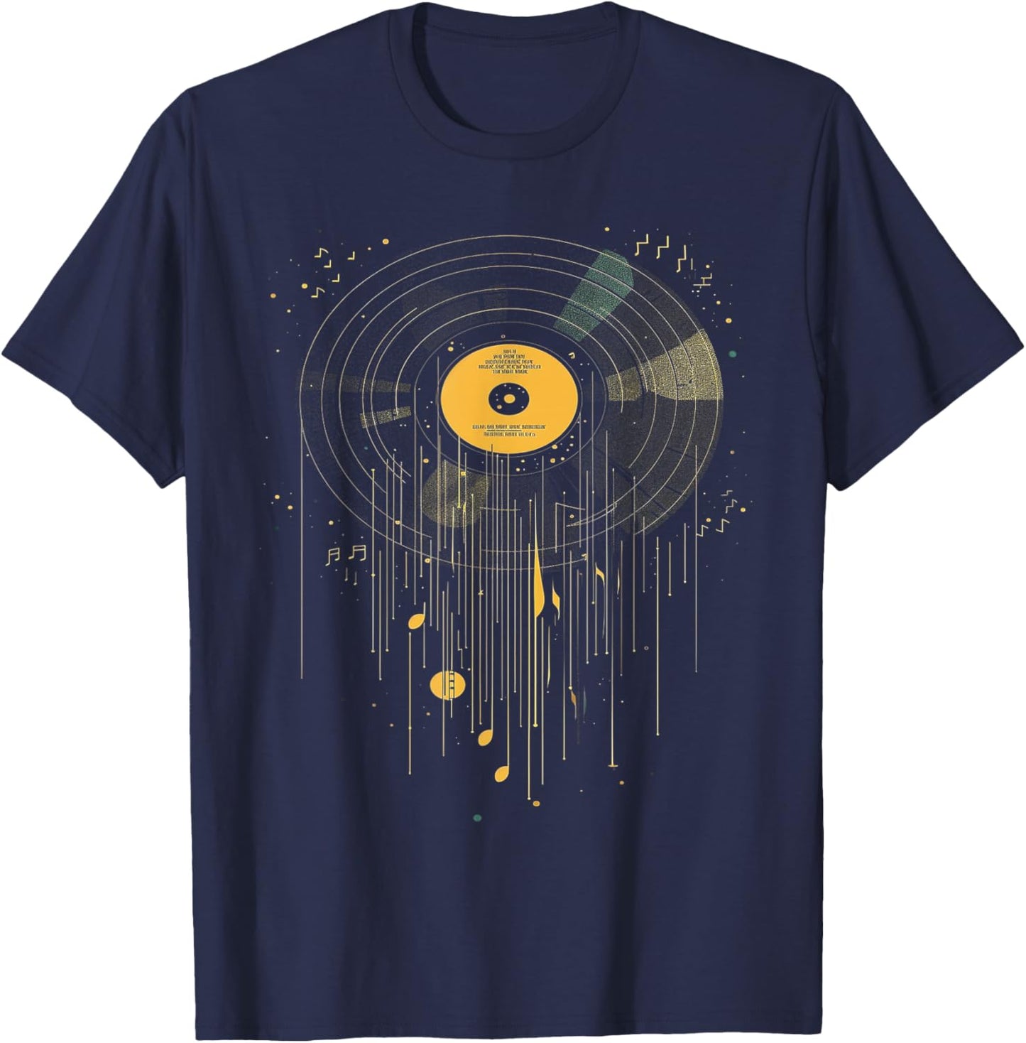 Vinyl Record Music T-Shirt - T-Shirt | Navy
