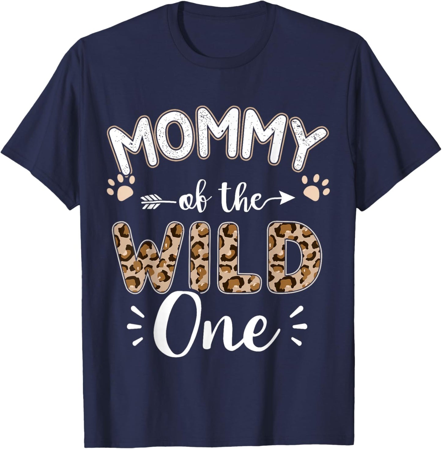 Mommy of the wild one birthday girl matching family party T-Shirt - T-Shirt | Navy