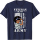 Veteran of The US Army, Proud Black Women Army Veteran T-Shirt - T-Shirt | Navy