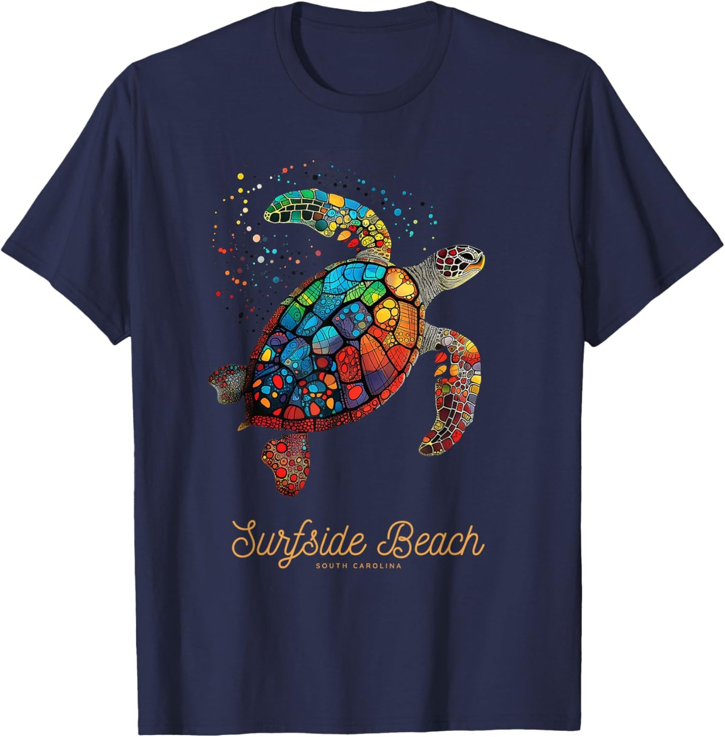 Surfside Beach South Carolina Holiday SC Vacation Sea Turtle T-Shirt - T-Shirt | Navy
