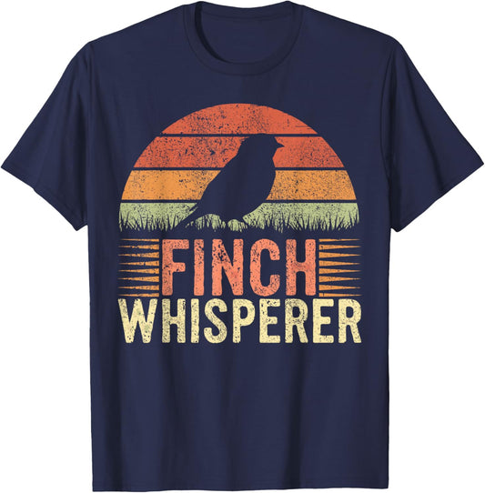 Finch Whisperer Bird Lover Vintage Finch T-Shirt - T-Shirt | Navy