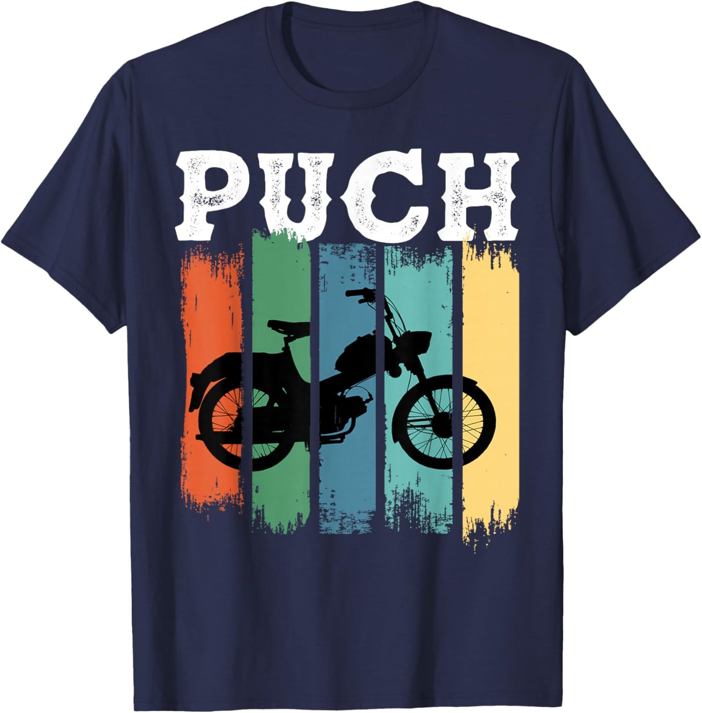 Puch Mofa Retro Klassiker Zweirad Kult Fahrer T-Shirt - T-Shirt | Navy