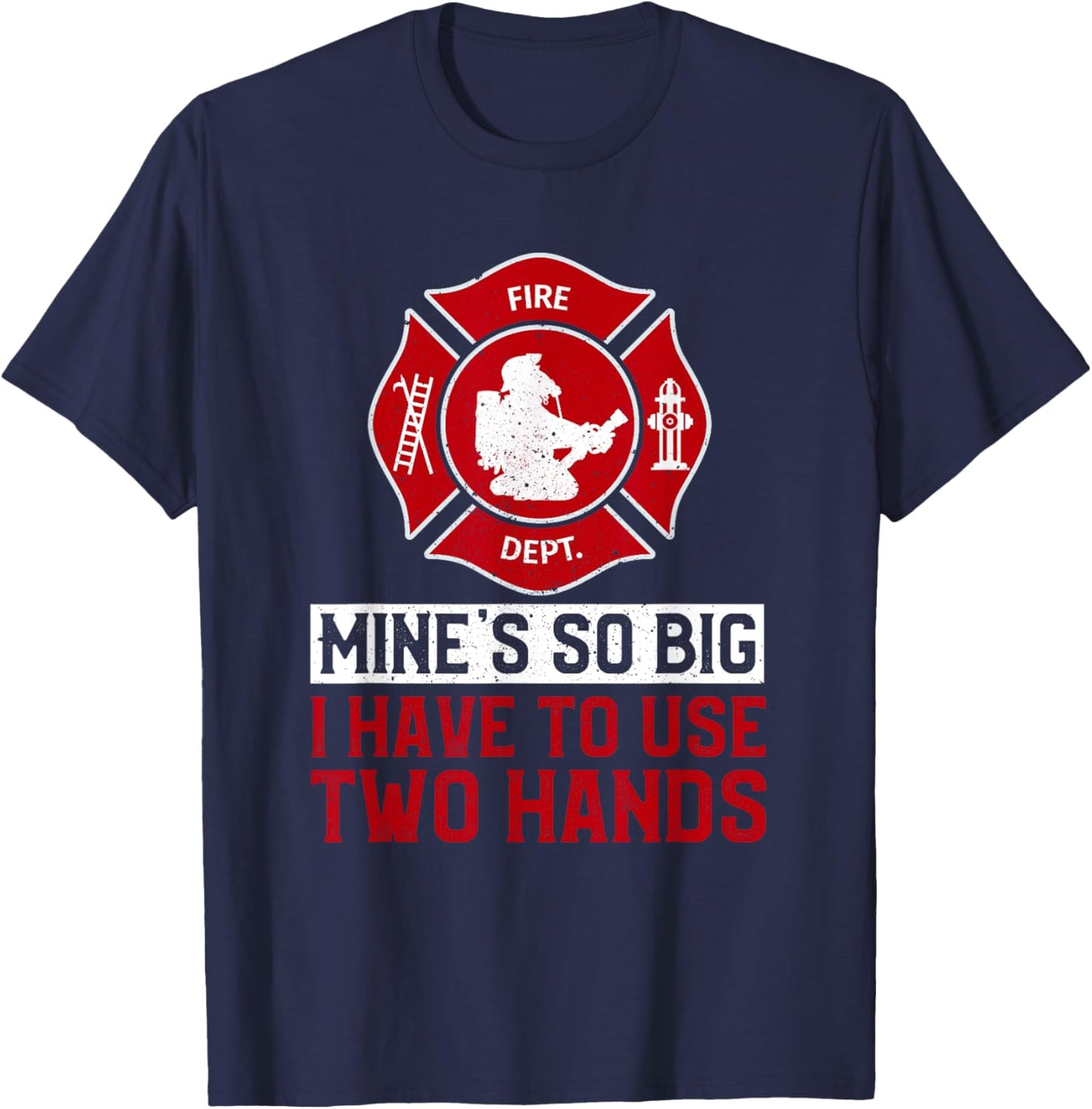 Fireman Funny Firefighter T-Shirt - T-Shirt | Navy