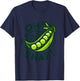 Oh Snap Pea Pun Enthusiast Humor Graphic Design T-Shirt - T-Shirt | Navy