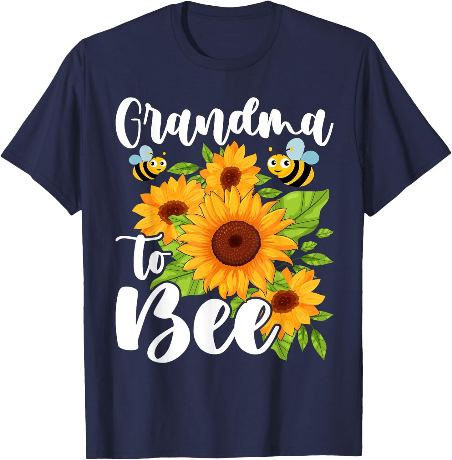 Grandma to Bee Cute Funny Pregnancy Announcement Grandma T-Shirt - T-Shirt | Navy