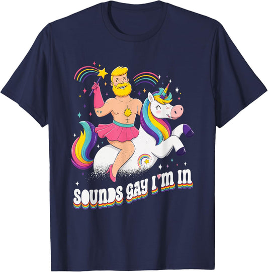 Klingt schwul I'm In Pride Rainbow Lustiges Einhorn Queer LGBTQ T-Shirt - T-Shirt | Navy