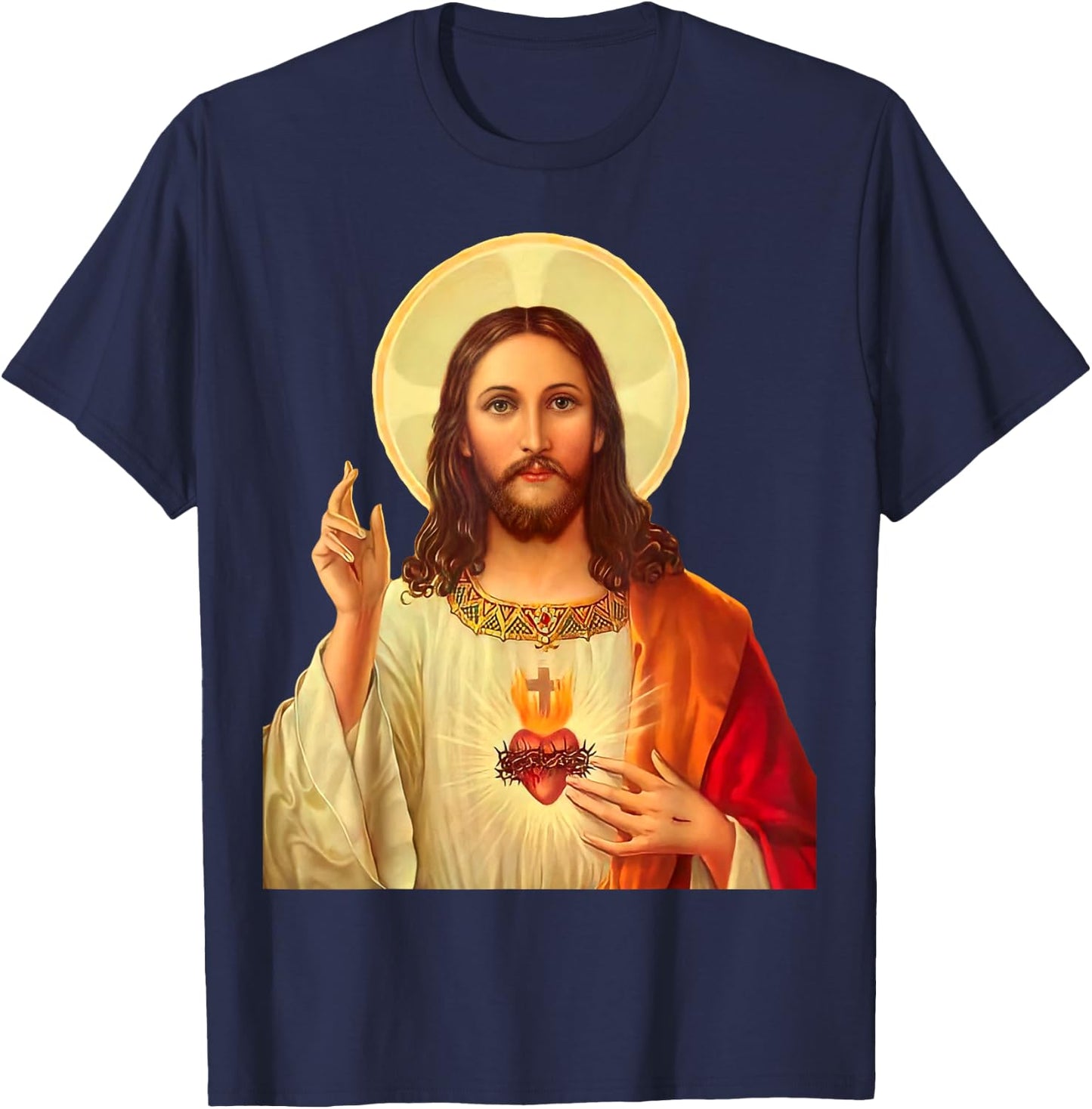 Sacred Heart of Jesus T-Shirt - T-Shirt | Navy