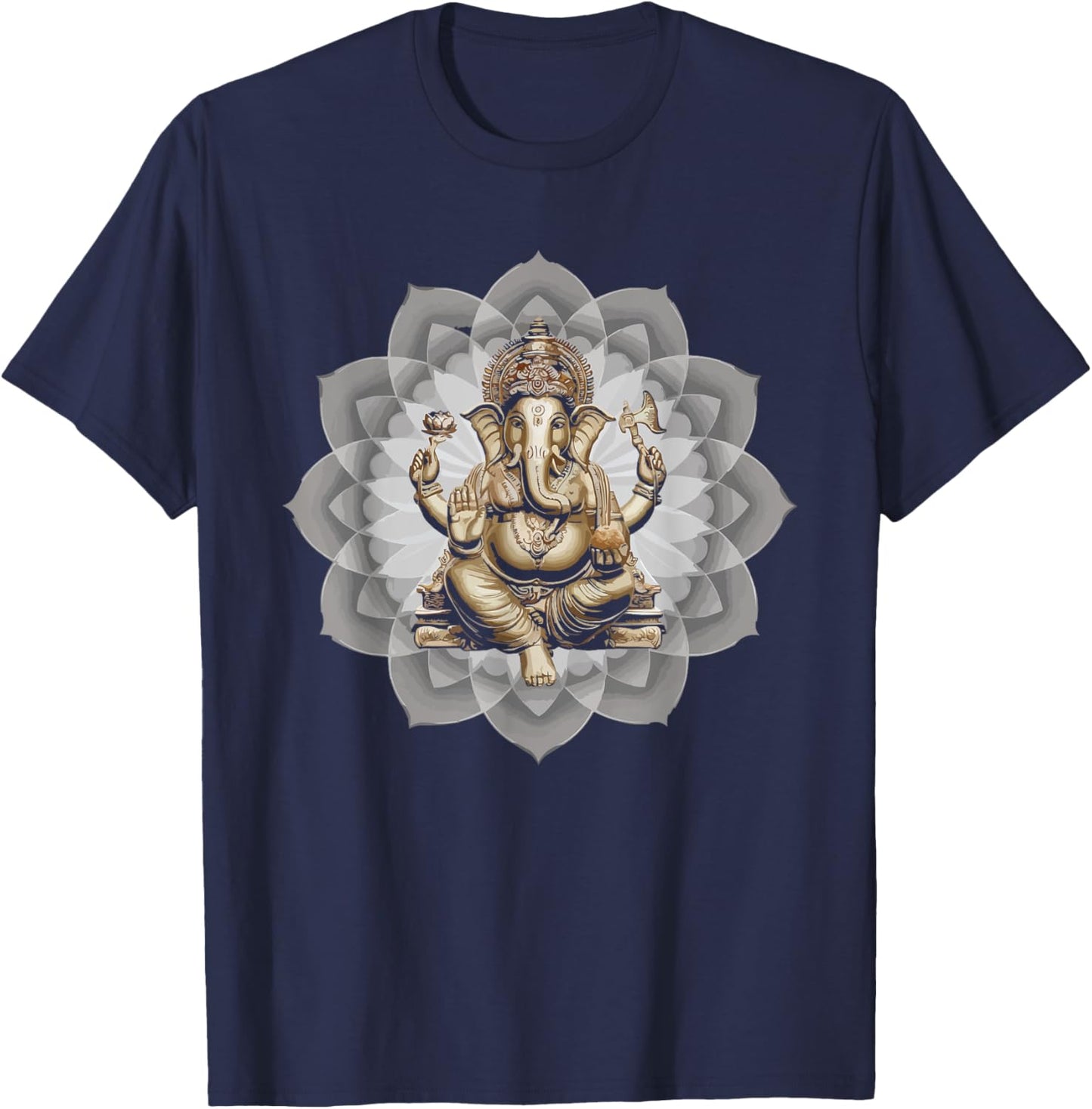 Ganesh Chaturthi Hindu Festival Elephant Lord Ganesha T-Shirt - T-Shirt | Navy