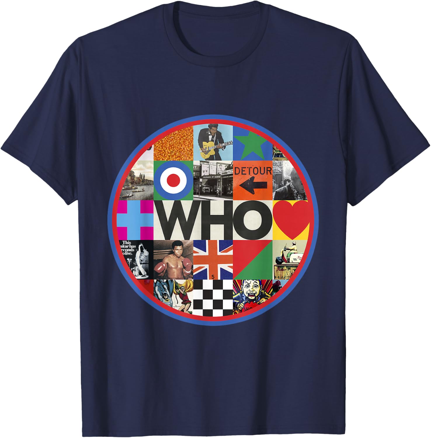 The Who Official 2019 Who Album Cover Circle T-Shirt - T-Shirt | Navy