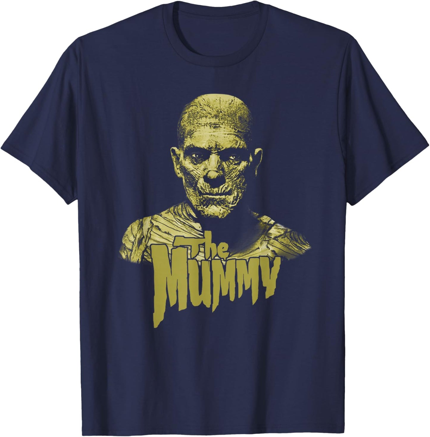 Universal Monsters The Mummy Dark Portrait T-Shirt - T-Shirt | Navy