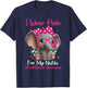 I Wear Pink For My Nana Breast Cancer Awareness Day Elephant T-Shirt - T-Shirt | Navy