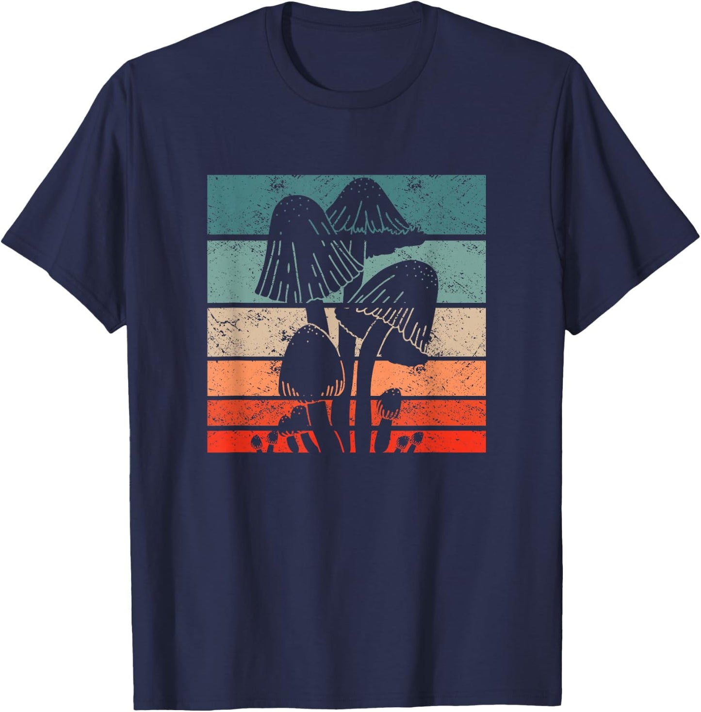 Retro Mushroom Collector Schwammerl - Vintage Mushroom Finder T-Shirt - T-Shirt | Navy