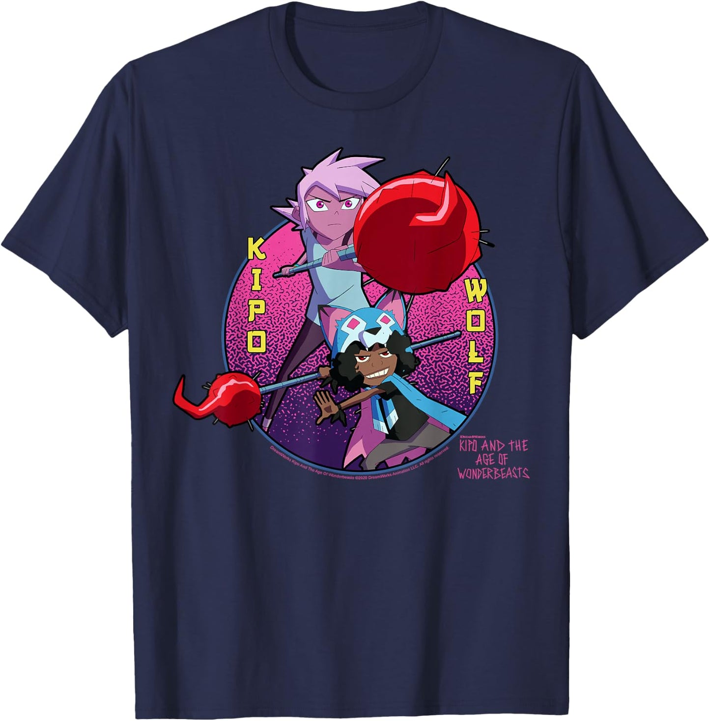 Kipo And The Age Of Wonderbeasts Kipo & Wolf T-Shirt - T-Shirt | Navy