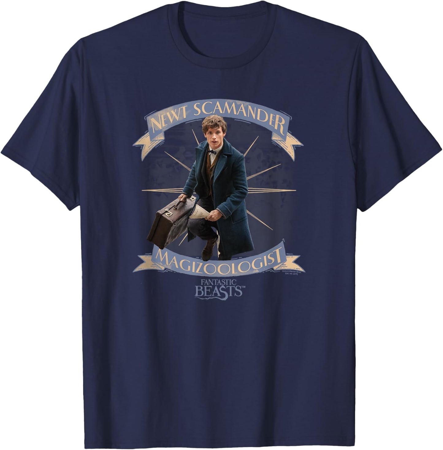 Fantastic Beasts Newt Scamander Magizoologist T-Shirt - T-Shirt | Navy